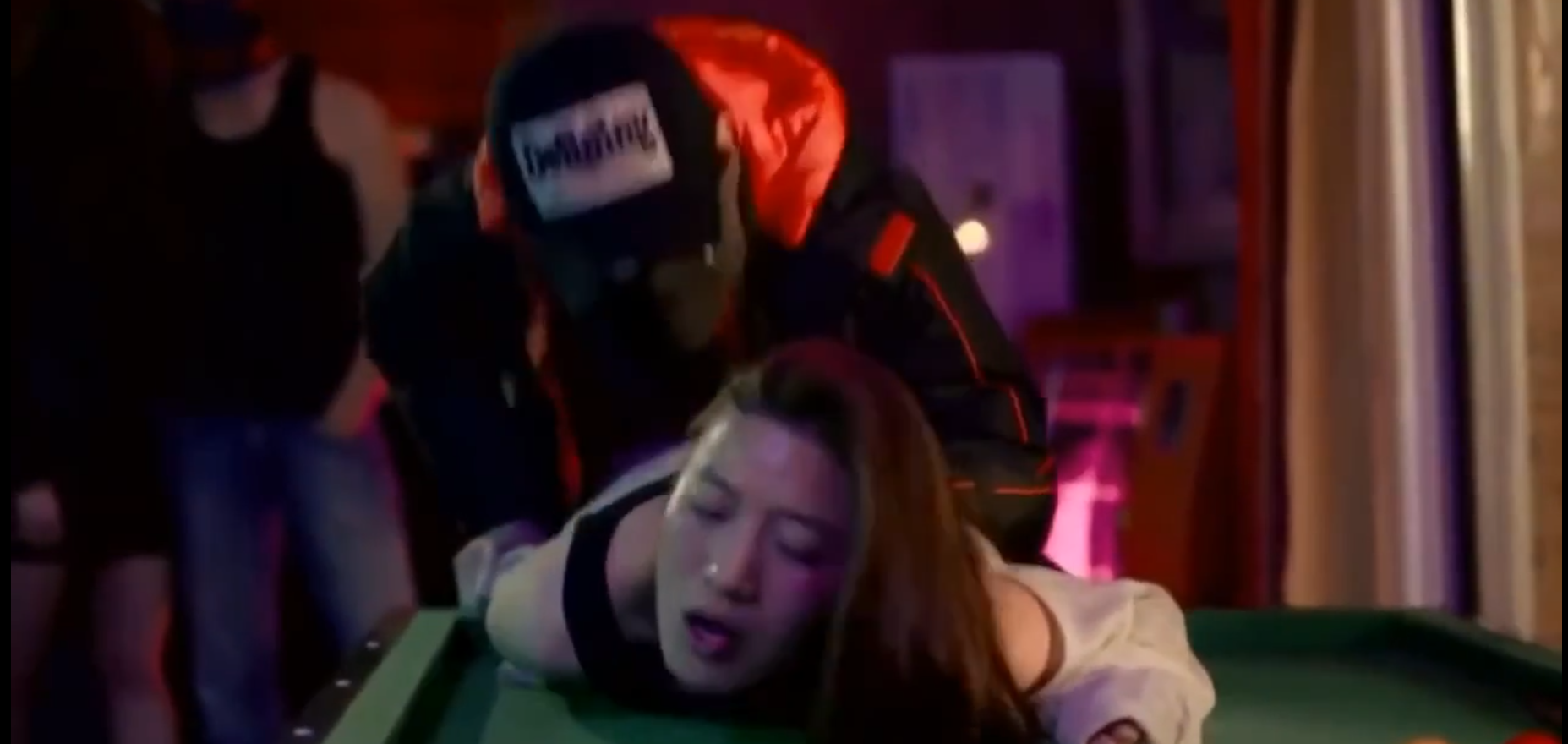 Drunk girl raped over pool table repeatedly